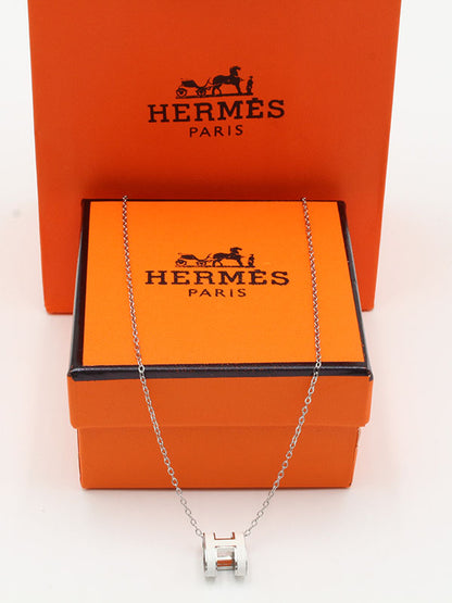 سلسال هرمز H ذهبي ناعم سلسال HERMES ابيض فضي 