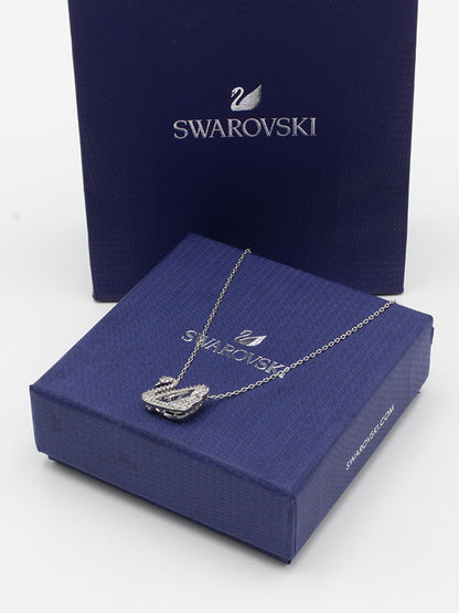 سلسال سواروفسكي سوان زركون وسط سلسال Swarovski  