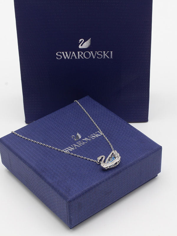 سلسال سواروفسكي سوان زركون وسط سلسال Swarovski  