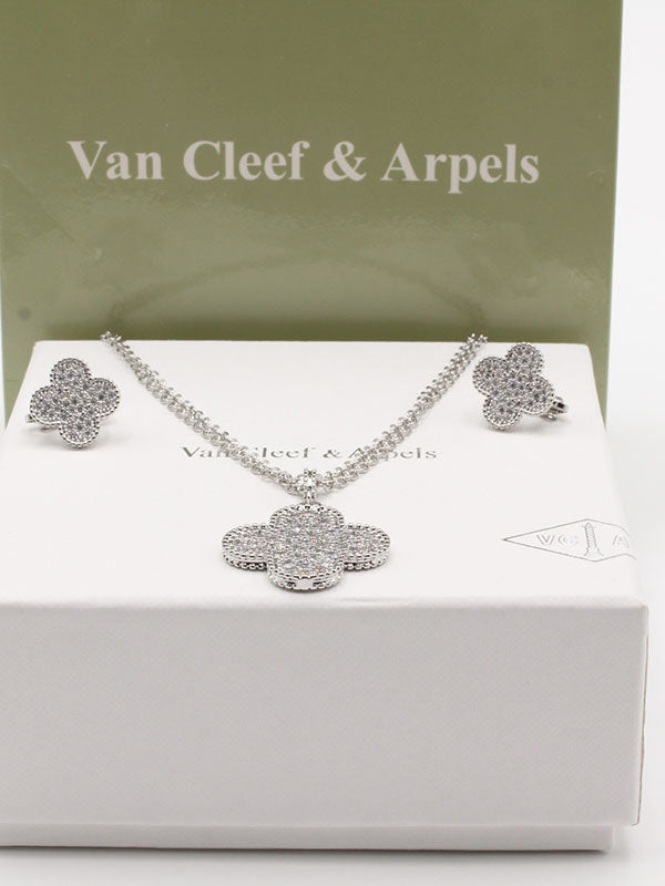 طقم فان كليف ورده كبيره زركون اطقم van cleef  