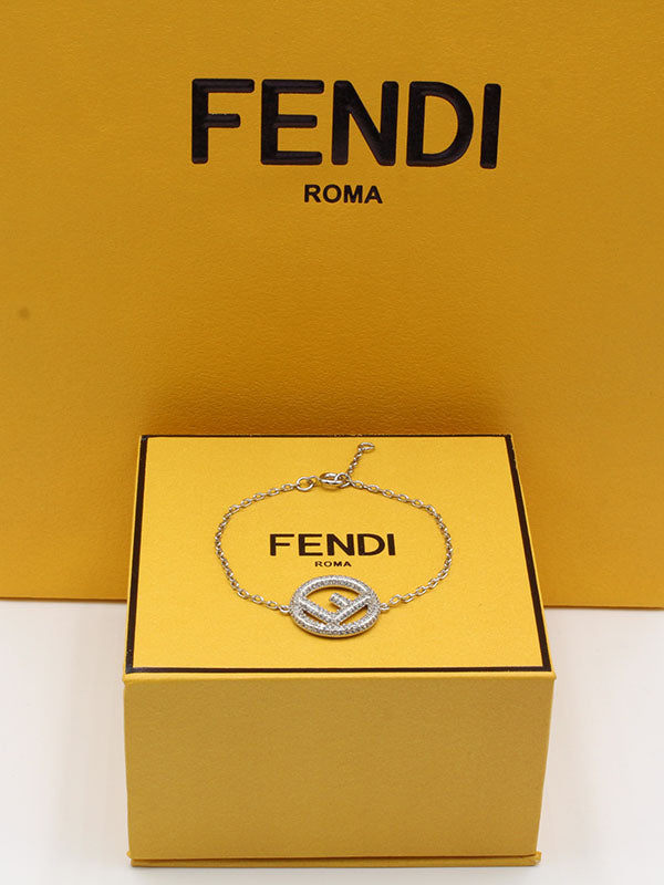 اسواره فندي زركون بيق لوقو اسواره fendi فضي 