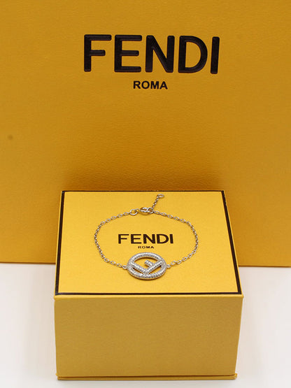 اسواره فندي زركون بيق لوقو اسواره fendi فضي 