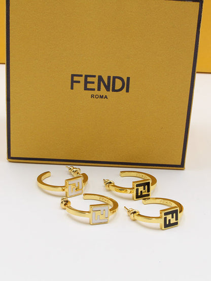 حلق فندي كيرف لوقو حلق fendi  