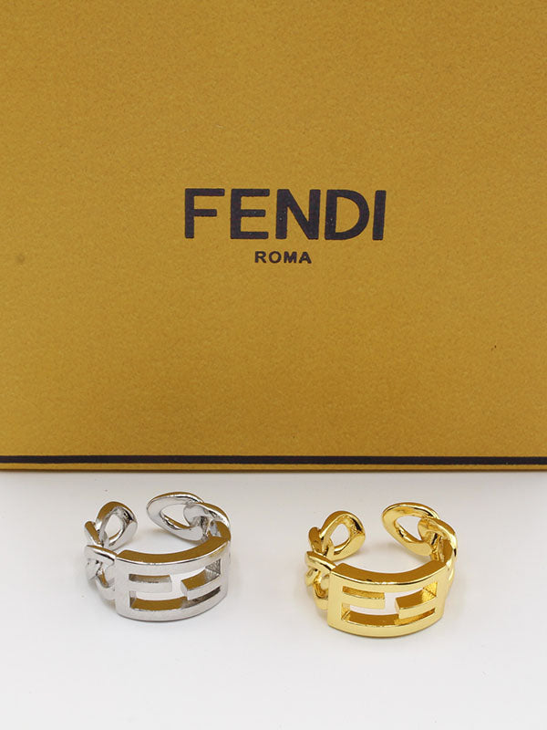 خاتم فندي جنزير لوقو خواتم fendi  