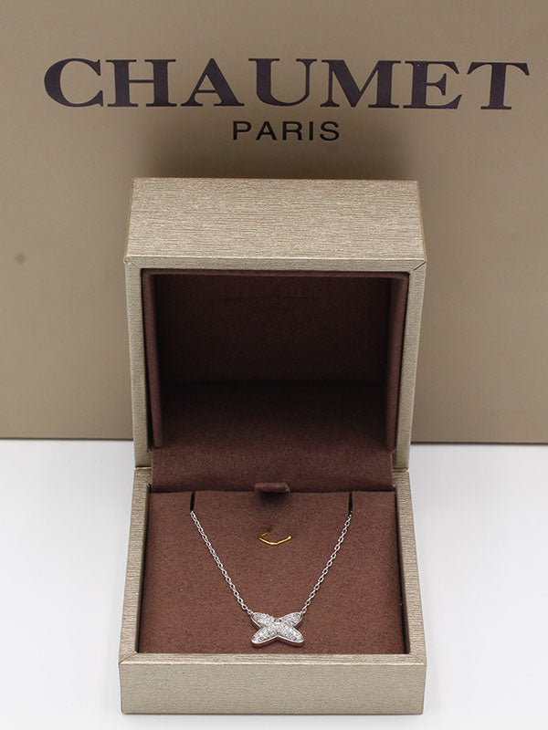 سلسال شوميه زركون فضي سلسال chaumet  