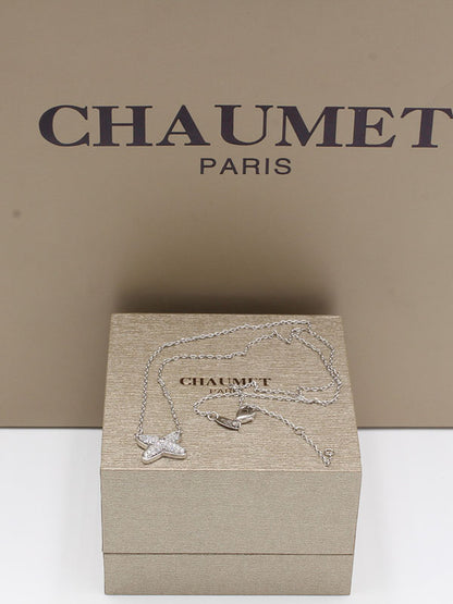 سلسال شوميه زركون فضي سلسال chaumet فضي 