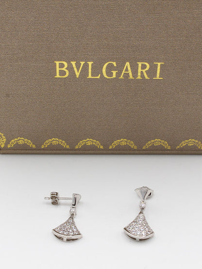 حلق بولغاري زركون ناعم حلق bvlgari فضي 