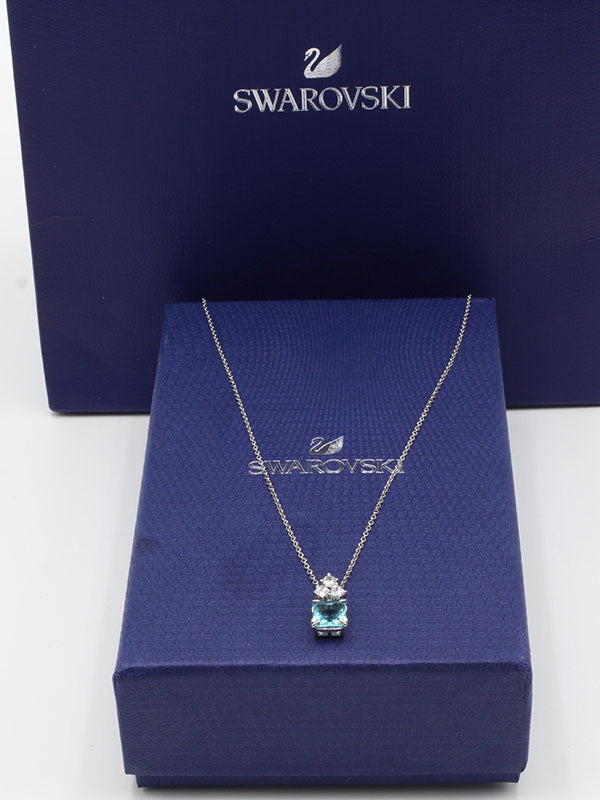 سلسال سواروفسكي زركون فضي سماوي سلسال Swarovski فضي 