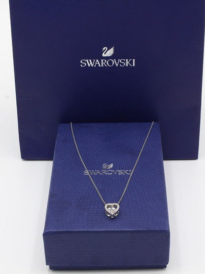 سلسال سواروفسكي هارت قلب فضي سلسال Swarovski  