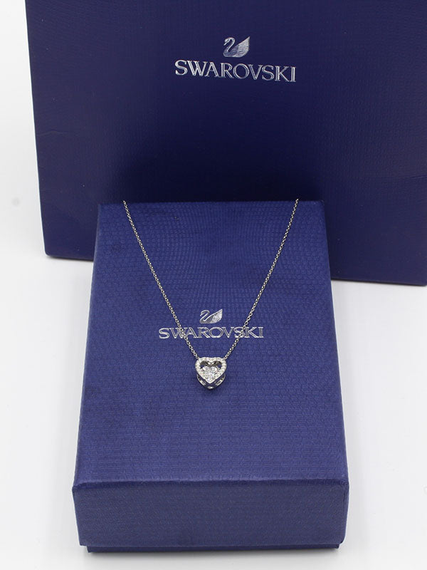 سلسال سواروفسكي هارت قلب فضي سلسال Swarovski  