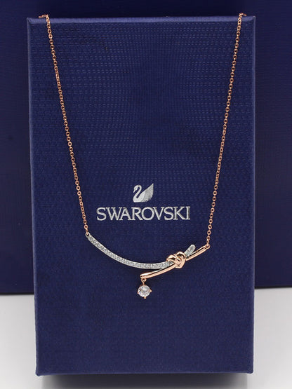 سلسال سواروفسكي تانقلد سلسال Swarovski برونزي 