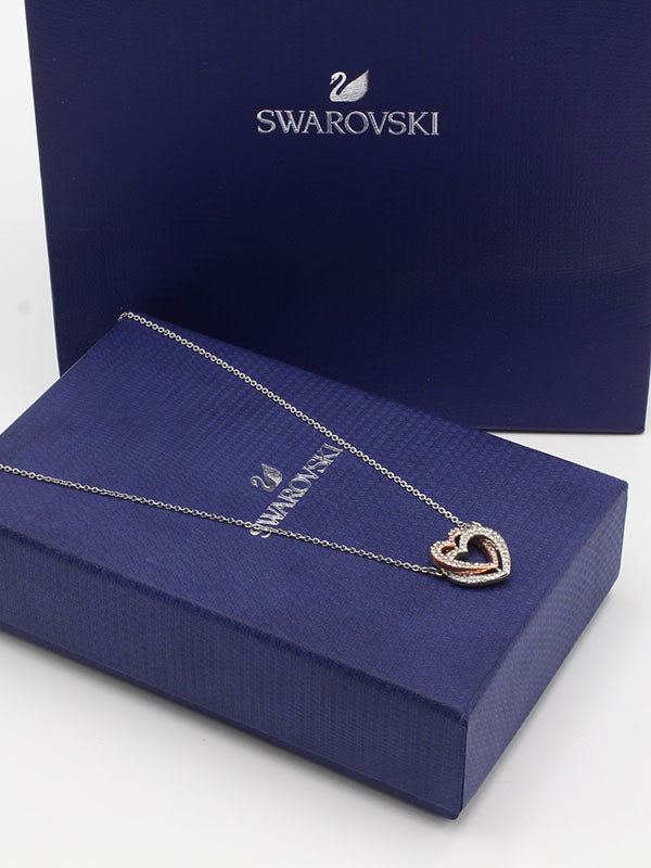 سلسال سواروفسكي هارت روز قولد سلسال Swarovski  