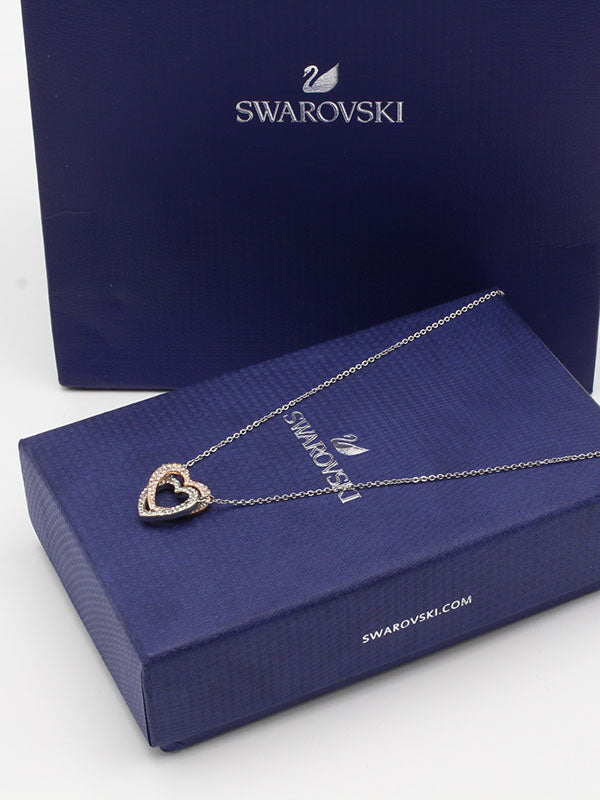 سلسال سواروفسكي هارت روز قولد سلسال Swarovski  