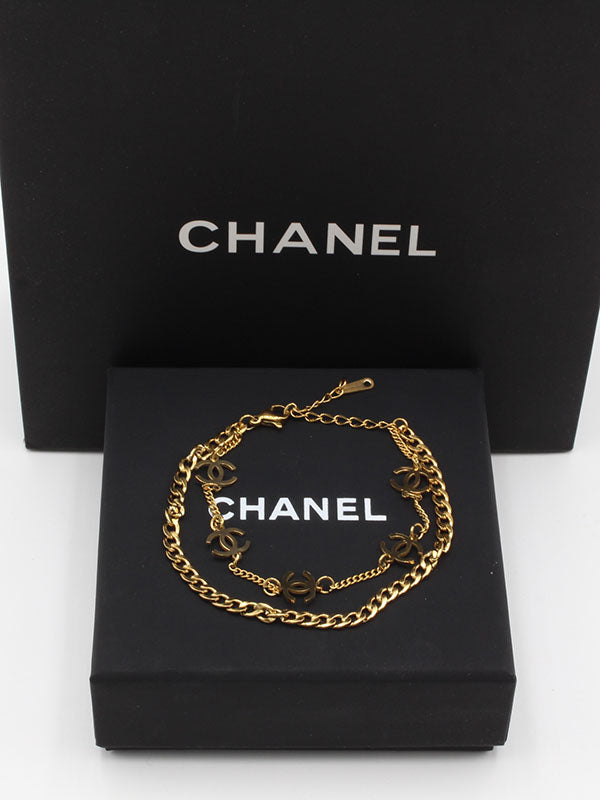 اسوارة شانيل دبل شاين قولد اسواره chanel  