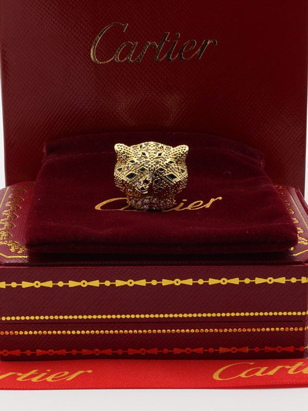 خاتم كارتير تايقر كبير ميتال خواتم CARTIER  