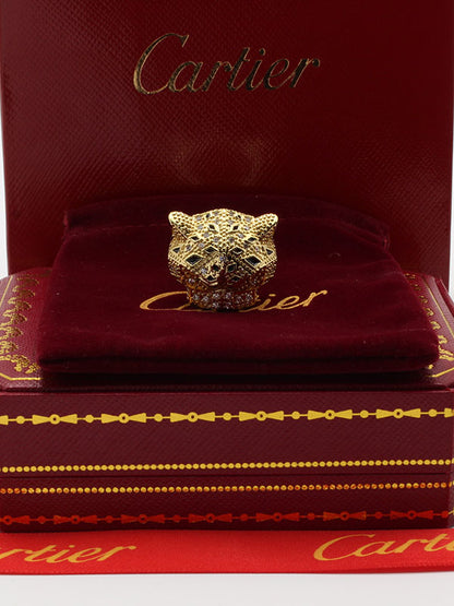 خاتم كارتير تايقر كبير ميتال خواتم CARTIER  