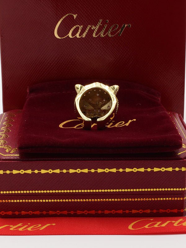 خاتم كارتير تايقر كبير ميتال خواتم CARTIER  