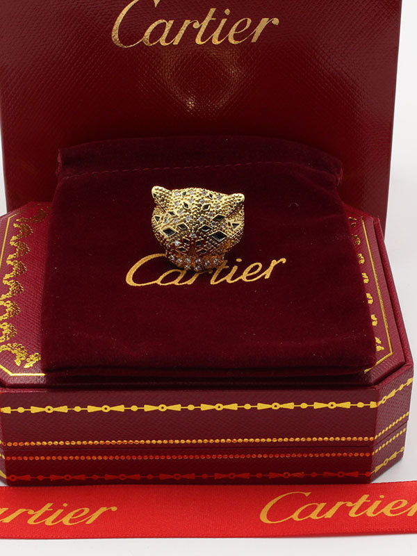 خاتم كارتير تايقر كبير ميتال خواتم CARTIER  