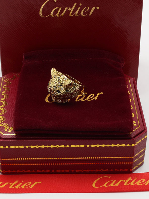 خاتم كارتير تايقر كبير ميتال خواتم CARTIER  