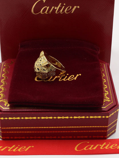 خاتم كارتير تايقر كبير ميتال خواتم CARTIER  