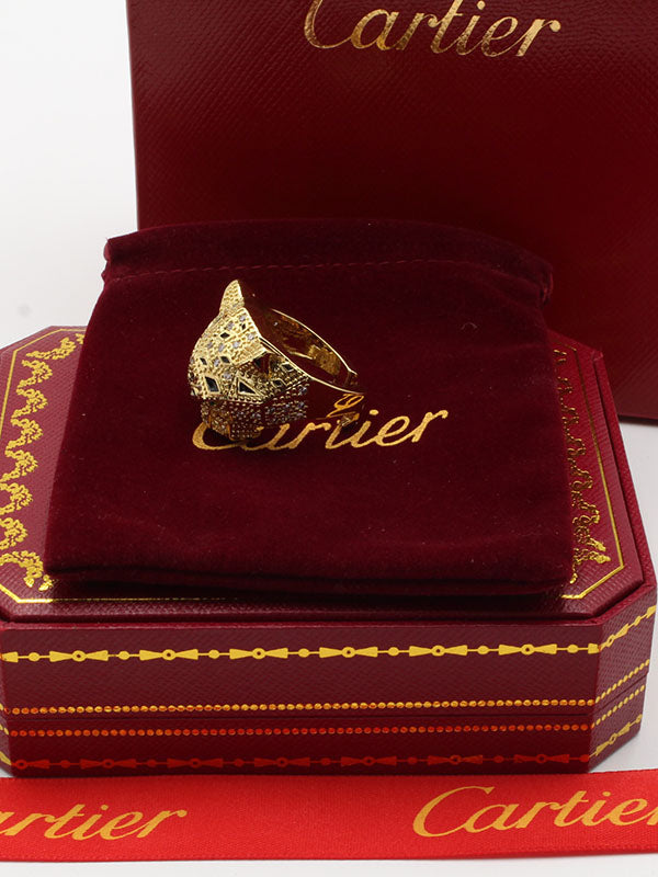 خاتم كارتير تايقر كبير ميتال خواتم CARTIER  