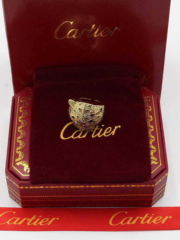 خاتم كارتير تايقر كبير ميتال خواتم CARTIER  