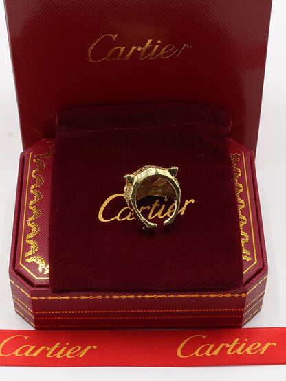 خاتم كارتير تايقر كبير ميتال خواتم CARTIER  