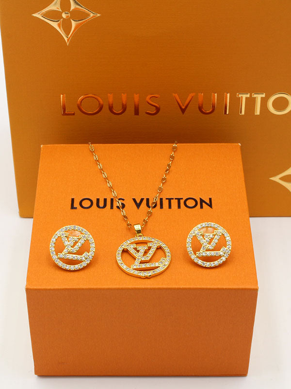 طقم لويس فيتون زركون مدور نص طقم اطقم louis vuitton