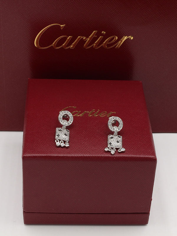 حلق كارتير تايقر الجديد لوقو زركون حلق CARTIER