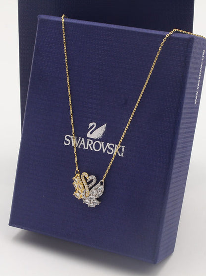 سلسال سواروفسكي دبل سوان سلسال Swarovski