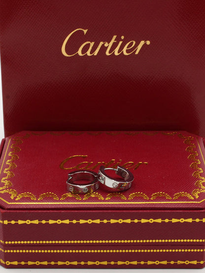 حلق كارتير مدور وسط زركون حلق CARTIER  