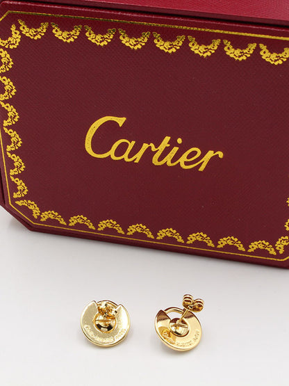 حلق كارتير شيل ابيض لوقو حلق CARTIER  