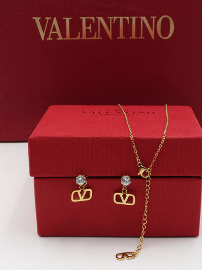 طقم فالنتينو فص زركون اطقم VALENTINO  