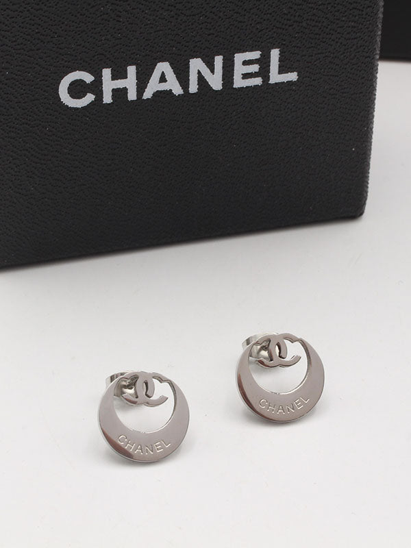 حلق شانيل 70162 حلق chanel فضي
