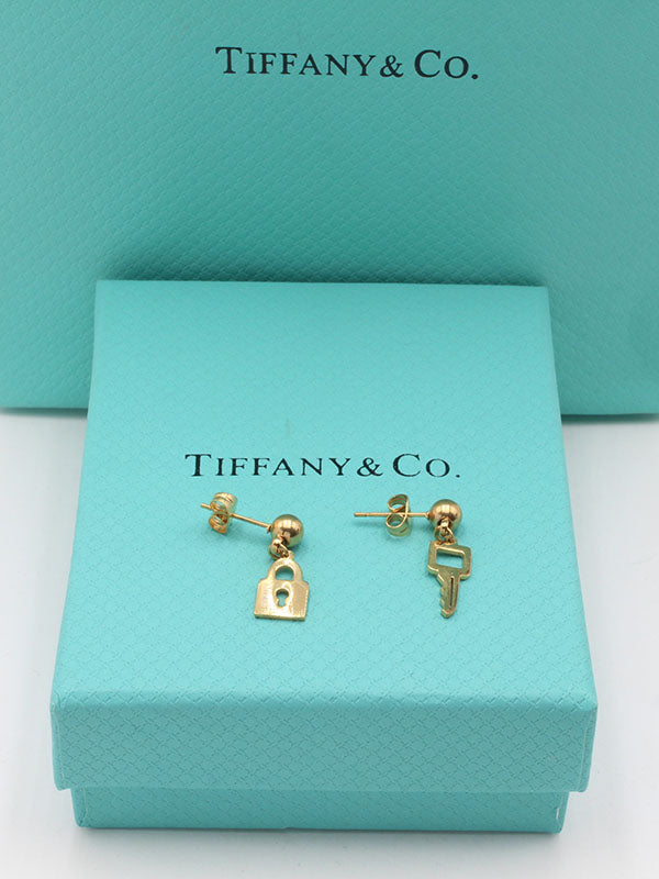 حلق تيفاني كي مفتاح حلق tiffany ذهبي