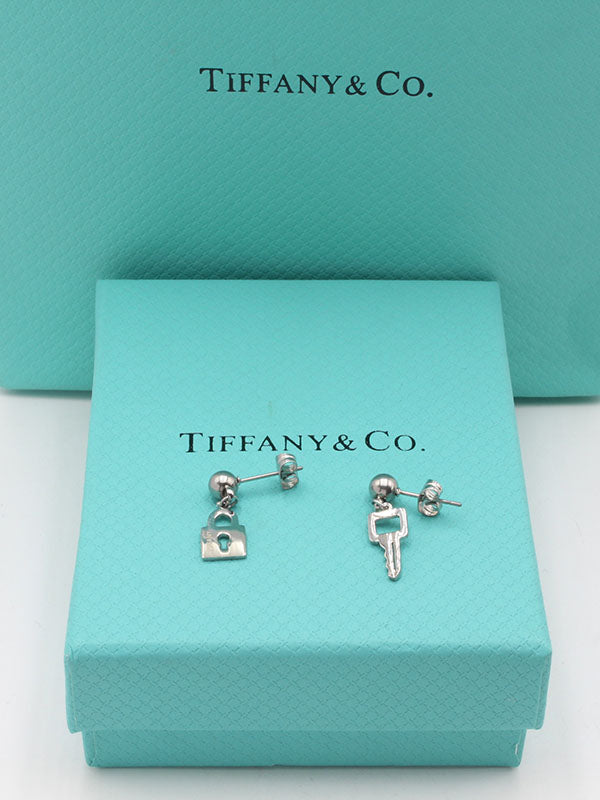 حلق تيفاني كي مفتاح حلق tiffany فضي