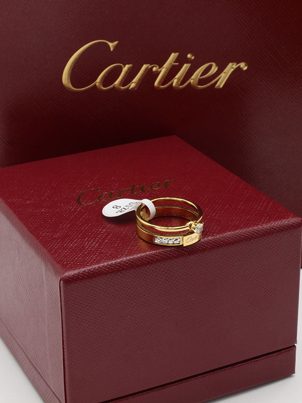 خاتم كارتير ستون وذ لوقو خواتم CARTIER ذهبي 6 