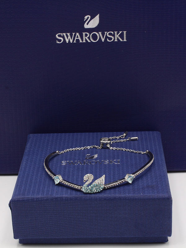 اساور سواروفسكي سوان تركواز اسواره Swarovski فضي 