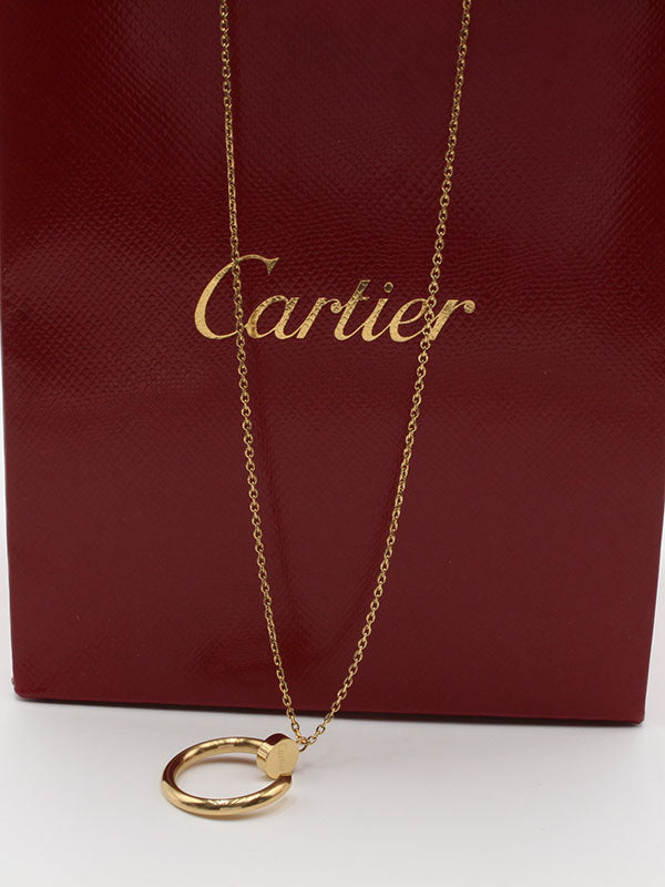 سلسال مسمار كارتير كبير ميتال لوقو سلسال CARTIER  