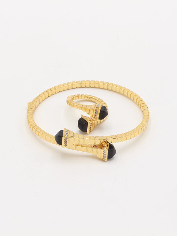 اساور حجر ملون مع خاتم 350 اسواره new