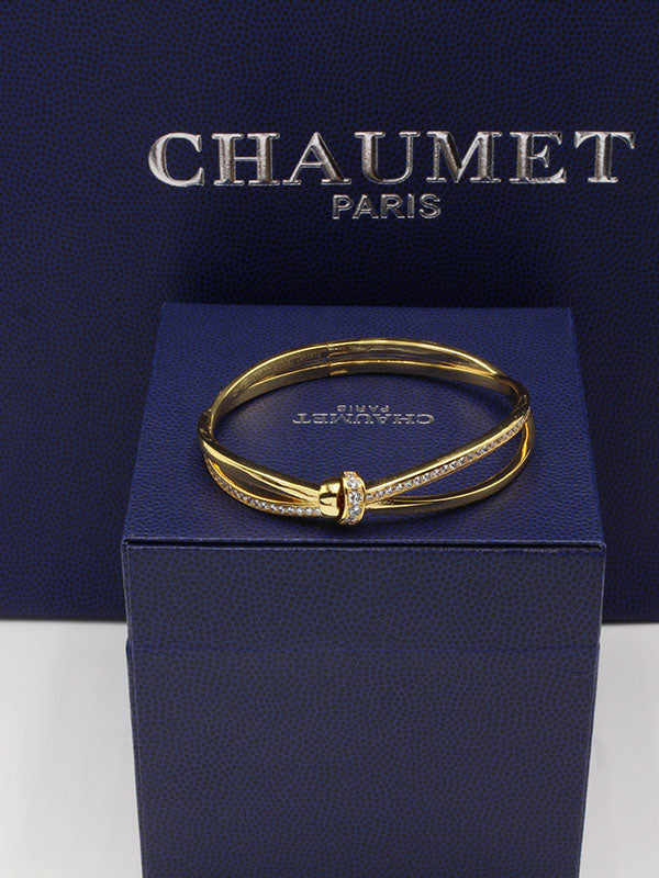 اسوارة شومية اكس زركون بانقل دبل لوقو اسواره chaumet  