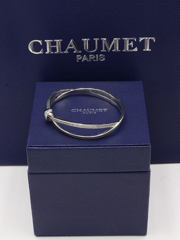 اسوارة شومية اكس زركون بانقل دبل لوقو اسواره chaumet  