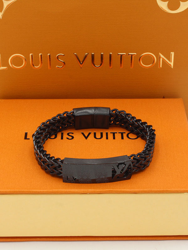 اسوارة لويس فيتون رجالية ستنلس ستيل اسواره louis vuitton اسود
