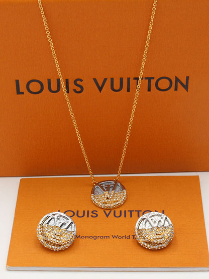 طقم لويس فيتون 2 قطع مدور اطقم louis vuitton