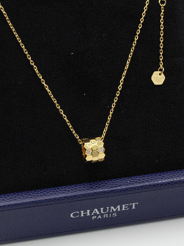 سلسال شومية اسطواني زركون ناعم لوقو سلسال chaumet  