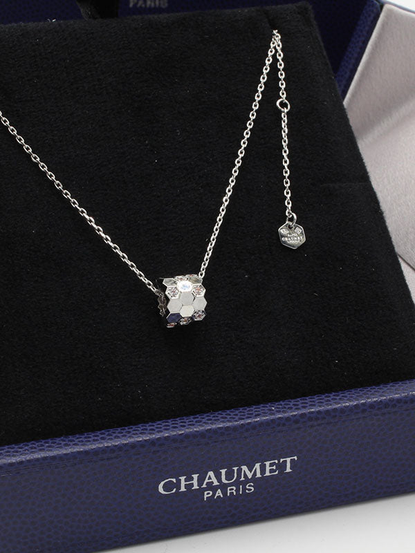 سلسال شومية اسطواني زركون ناعم لوقو سلسال chaumet  