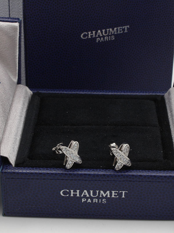 حلق شومية اكس زركون صغير لوقو حلق chaumet  