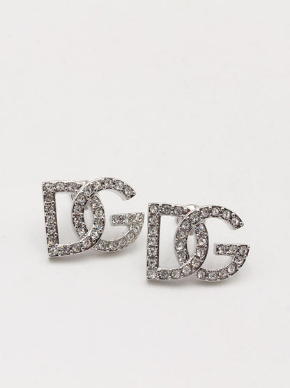 حلق دولتشي غبانا كريستال حلق Dolce&amp;Gabbana فضي