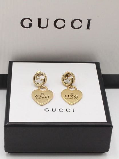 حلق قوتشي هارت انتيك مطفي حلق gucci