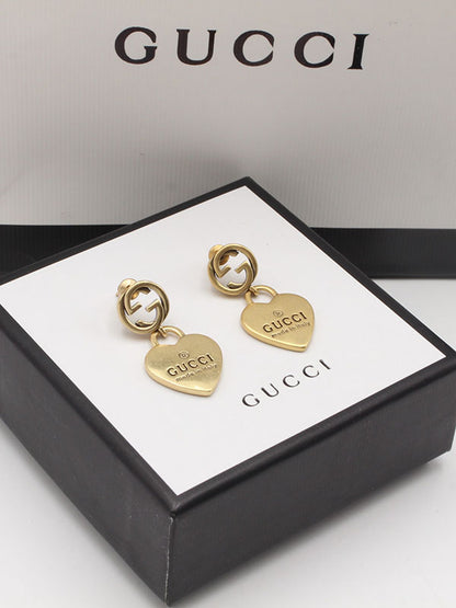 حلق قوتشي هارت انتيك مطفي حلق gucci